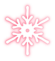 Collection of snowflake neon