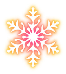Collection of snowflake neon