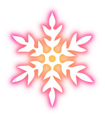 Collection of snowflake neon