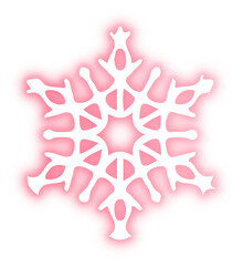 Collection of snowflake neon
