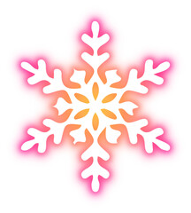 Collection of snowflake neon