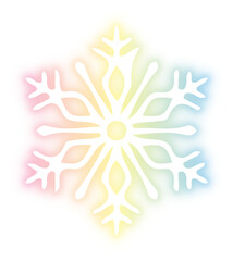 Collection of snowflake neon