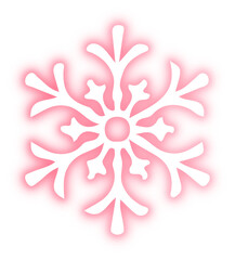 Collection of snowflake neon