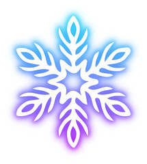 Collection of snowflake neon