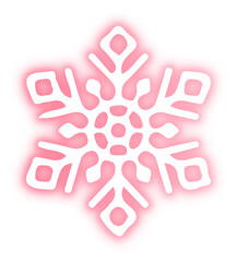 Collection of snowflake neon