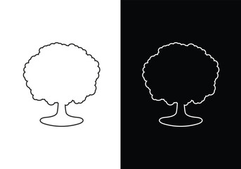Tree vector. Nature trees vector illustration logo design.