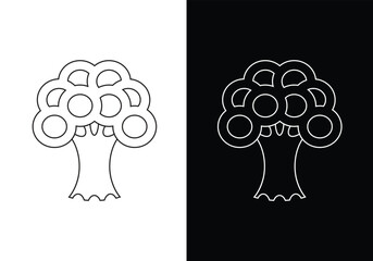 Tree vector. Nature trees vector illustration logo design.