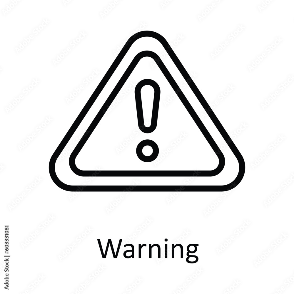 Poster warning vector outline icon design illustration. work in progress symbol on white background eps 10 