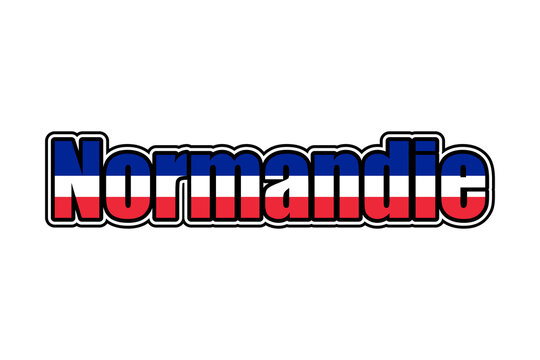 Normandy sign icon with French flag colors