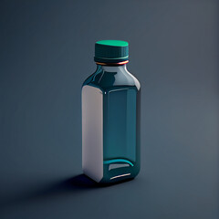 Bottle of water isometric style icon. food and drink made from eco friendly materials concept. water bottle, Generative AI, illustration