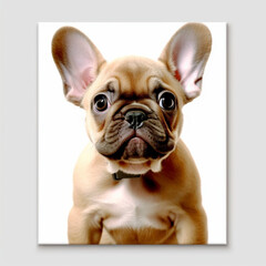 AI generated Frenchie portrait