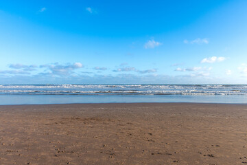 Wide-angle view of the sea horizon.