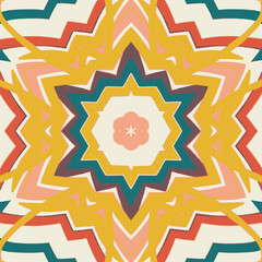 Abstract kaleidoscope background. Beautiful kaleidoscope seamless pattern. Multicolor mosaic texture. Seamless kaleidoscope texture. Unique kaleidoscope design