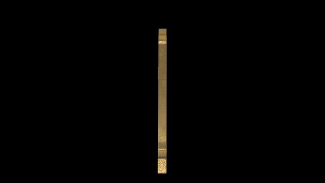Gold Guilder Sign With Rotation Animation
