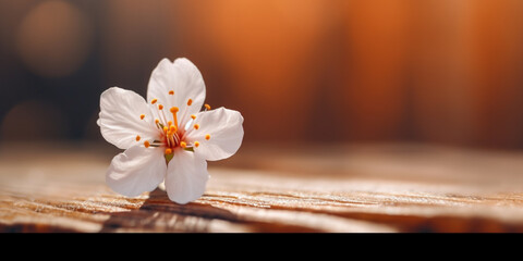 Background bokeh copy space cherry blossom flower by generative AI tools