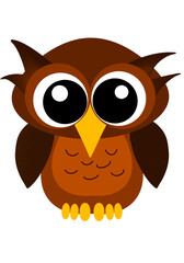 Owl -  Brown Owl Illustration PNG