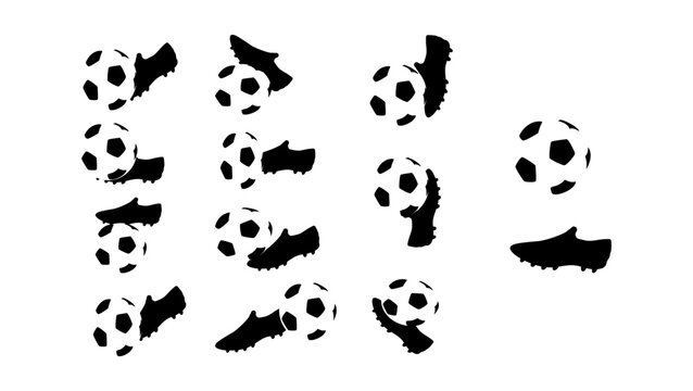 set of soccer ball touch