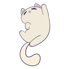 Cat Breed hand-drawn illustration_Anggora