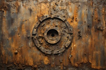 A close up of a rusty metal texture surface Generative AI 