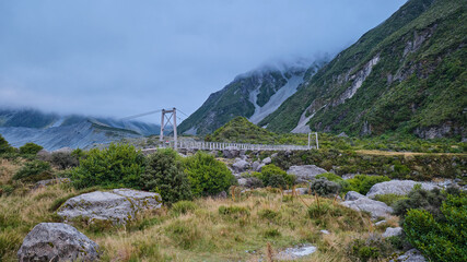 Hooker Valley Track In New Zealand