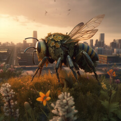 bee hyper bee, illustration, Generative AI