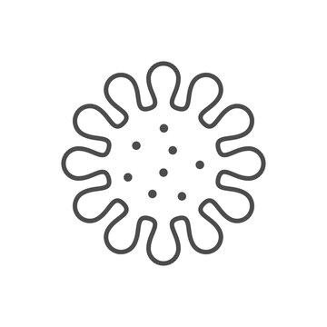 recommend clip art: Bacteria or microbe line icon