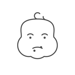 Baby herpes line outline icon
