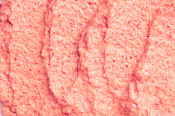 Fruit yogurt ice cream. Smoothies from fresh fruits and berries. Ice cream texture. Delicious sweet dessert close-up as a background.