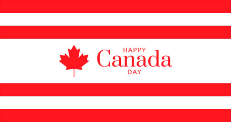 happy canada day background design with text. greeting card for Canada independence day