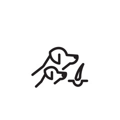 Hair Dog Cat Outline Icon