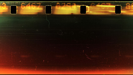 Red Film Strip Texture, Retro Vintage Film Frame