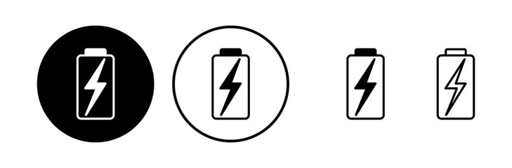 Battery icon vector. Battery charge indicator icon.