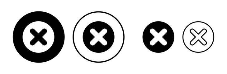 Obraz premium Close vector icon. Delete icon. remove, cancel, exit symbol.