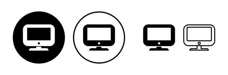 Computer icon vector. computer monitor icon.