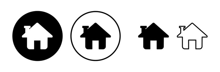 Home icon vector. House vector icon