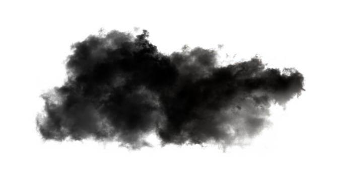 black smoke on transparent png