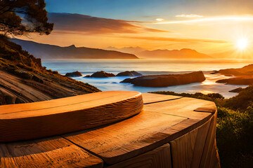 luxury elegant stone wooden leather texture template background mockup with generative ai technology