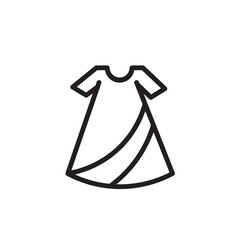 Fototapeta na wymiar Clothes Dress Girl Outline Icon