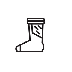 Clothes Football Sock Outline Icon