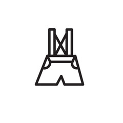 Leather Traditional Trousers Outline Icon