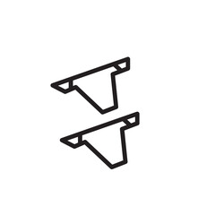 Clothes Drawers Pants Outline Icon