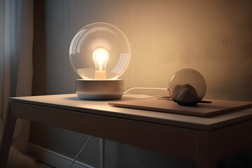 Modern Charm of Table Lamp. Generative AI