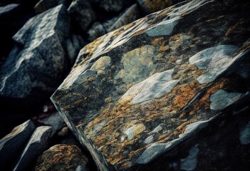 Texture of old granite nature stone - grunge stone illustration. Ai generative.