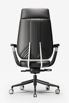 office chair rear view isolated on white background