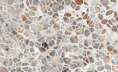 Colorful mosaic wall texture, pebbles background © Vidal