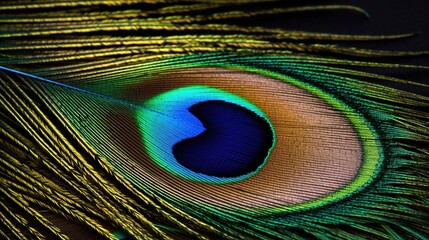 Obraz premium peacock feather close up for background