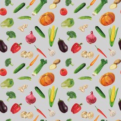 seamless pattern with vegetables