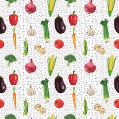 seamless pattern with vegetables