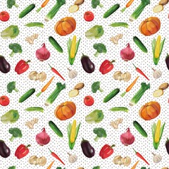 seamless pattern with vegetables