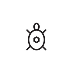 Sea Shell Tortoise Outline Icon